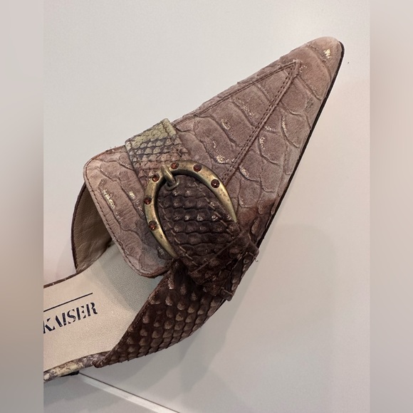 Peter Kaiser snake skin print women's heels Sz 4.5 - Picture 7 of 11